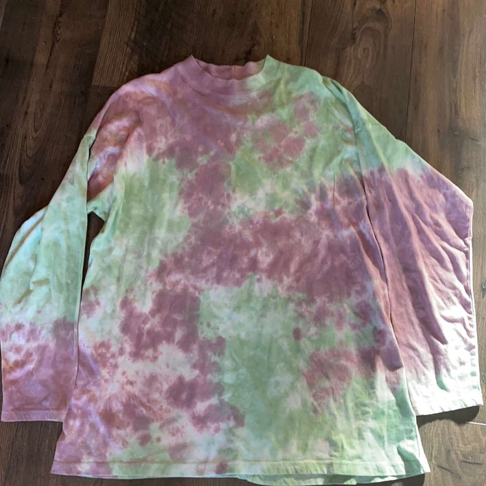 Free People Lavender Mun Be Free Tie-dye Shirt